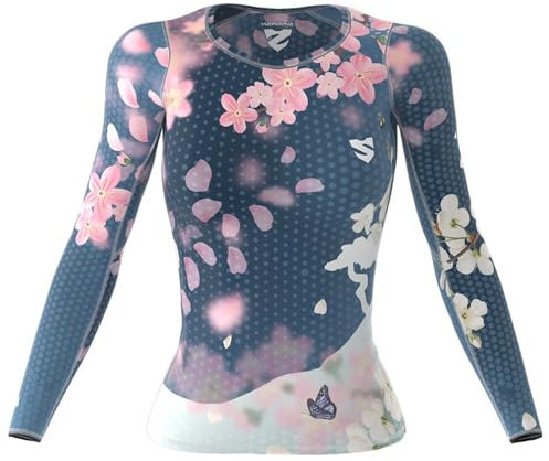 SMMASH Funktionsshirt Damen Kompressionsshirt Sportshirt Langarm Atmungsaktiv Second Skin Technologie Fitness Oberteil Outdoor