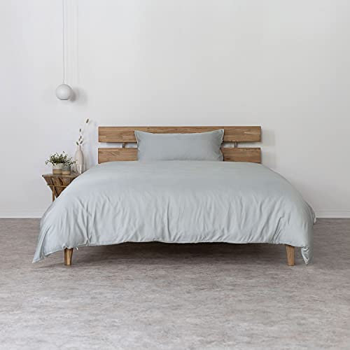 AGA.PIE Bambus Lyocell Bettwäsche-Set 135x200 + 80x40 cm - Hell-Grau, 100% Bio Oeko-Tex 100, für Allergiker, Antibakteriell, Ganzjahres-Bettwäsche, Atmungsaktiv, Geruchshemmend, Besonders sanft