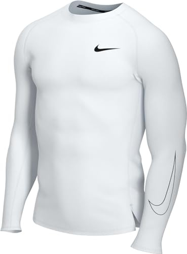 NIKE DD1990 M NP DF TIGHT TOP LS Sweatshirt mens white/black/black M