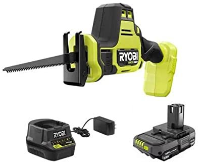 RYOBI ONE+ HP 18V Brushless Cordless Compact One-Handed Reciprocating Saw Kit with 1.5 Ah Battery and 18V Charger