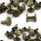 100 Stück Hohlnieten Bronze 10mm Stiftlänge, Doppelholnieten, Nieten mit Doppelkappe Ober- Unterteil mit geschlossener Kappe, DIY Leder Gürtel Nieten, Gürtelnieten Taschennieten
