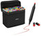 Youyijia Graffiti Stifte 80 Farben Alkohol Marker Filzstifte Twin Tip Marker Stifte Set Marker Stifte Alkoholmarker für Malerei, Zeichnung, Design, Rendering, Brief, Manga Schwarz