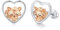 Fuchs Ohrringe 925 Sterling Silber Tier Herz Ohrringe Creolen Fuchs Schmuck Damen Kinder Mädchen Geburtstagsgeschenke