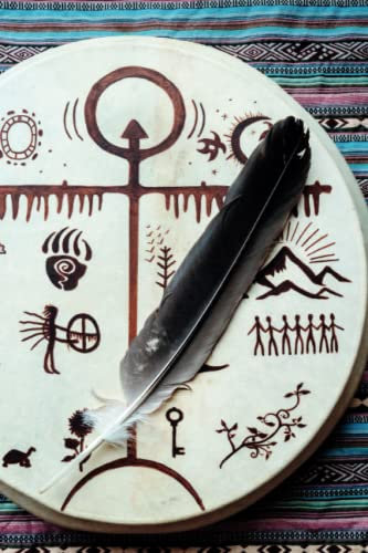 Pictograph Drum and Eagle Feather Notebook