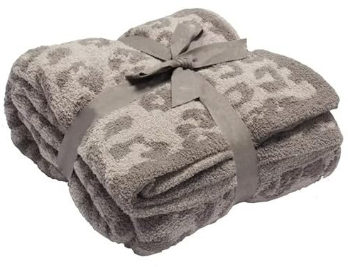 UOOYAA Kuscheldecke Flauschig Leoparden Decke mit Leopardenmuster, Strickdecke Fleecedecke Wohndecke Leopard Muster Weich Sofadecke Couchdecke für Bett Couch Sofa Reisen