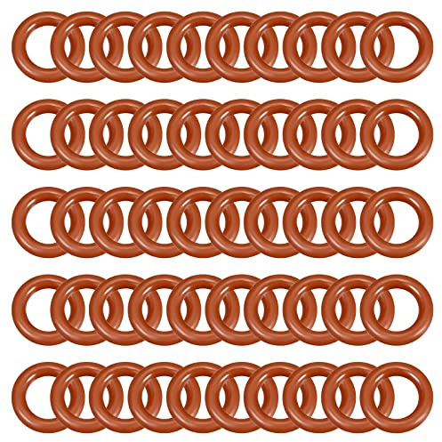 QUARKZMAN 50 Pièces Joints Toriques en Silicone 10 x 6 x 2 mm Rouge Pour Plomberie Robinet Tuyau