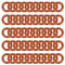 QUARKZMAN 10 x 6 x 2mm Silicone Joints Toriques x 50 pièces Joint Joint pour Joint Plomberie et Robinet Tuyau, [Rouge]