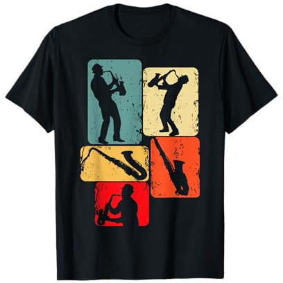 Saxophon Saxophonist Kinder Jungen Herren T-Shirt