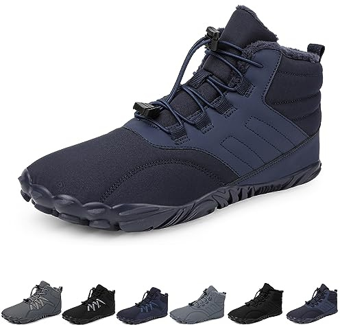 Barefoot Shoes Winter Outdoor Waterproof for Men and Women, Blue B, 7 UK