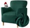 Highdi Stretch Sesselhusse - Elastische Samt Sofaüberzug für Clubsessel Mit Armlehne - Weicher Sesselschoner Sitzbezug Hussen (Dunkelgrün)