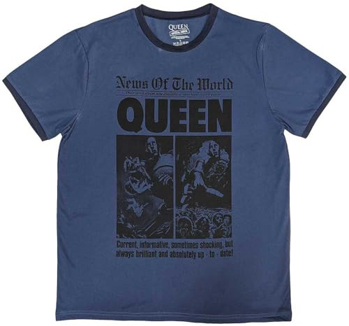 Queen Ringer News of The World Ringer T Shirt L