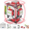 Huepar Pro Laser Level 4 * 360 Self Leveling Lazer Tool, High Accuracy Professional 4D Red Leveler with 8000mAh Rechargeable Li-ion Battery, Multifunctional Stand and Hard Case ZK04CR