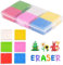 Knetradiergummi, 12 Stück Radiergummi Knete mit Kunststoffbox, 4 X 3,5 cm Radierknete Art Eraser, Knetgummi Skizzieren Kunst für Schulbedarf Kinder(Bunt, Gemischt)