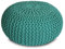 Amago home Sitzpouf Strickhocker Pouf Ø45 H30cm Bodenkissen Indoor Baumwolle nachhaltig recycelt Farbe türkis