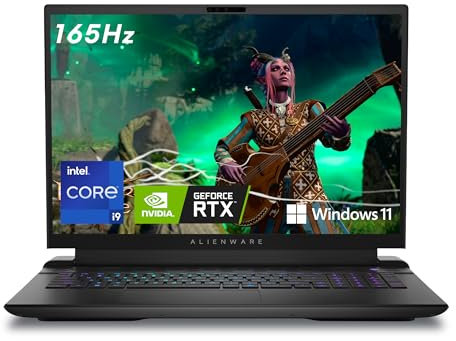Alienware m18 R2 - Ordinateur Portable Gaming 18 QHD+ 165Hz, Nvidia G-Sync, Intel i9 14900HX, NVIDIA GeForce RTX 4080, RAM 32Go, SSD 1To, Windows 11 Home, Clavier AZERTY Français, Dark Metallic Moon