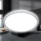 BRILONER - LED Deckenlampe mit indirektem Licht, flach, IP44 Spritzwasserschutz, LED Deckenleuchte, LED Panel, Badlampe, Badezimmerlampe, Küchenlampe, Feuchtraumleuchte, 29x4cm (DxH), Chrom matt