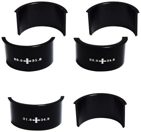 Albedel set of 3 Kinds Front Derailleur Adjust Conversion Clamp Shim Spacer Adapter Sheet 28.6 to 31.8 to 34.9mm Aluminum Alloy for MTB Mountain Road Bicycle