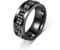 Unisex Paar Ring Geschenk Zahnrad Drehring Kette Spinner Ring Schmuck Mode US-schwarz-12
