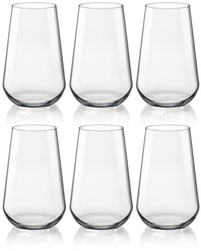 Bormioli Rocco Inalto Uno Double Old arbeitete Wasser/Juice Tumblers - Gläser der Geschenkbox-x6 um - 410ml