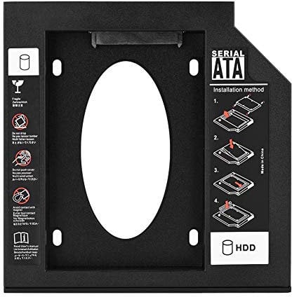 Bewinner 2.5SATA HDD SSD Hard Drive Caddy Adapter 2 HDD Contenitore Hard Disk Drive Caddy Case per 9.5mm / 12.7mm bay Caddy Adattatore Dvd Ottico per Laptop CD/Dvd-Rom(12.7mm)