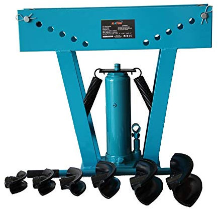 KATSU Hydraulic Pipe Bender 12 Ton Tube Bender with 6 Dies 1/2 - 2