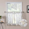 Tollpiz Vorhang mit Blumenmotiv, Weiß, durchscheinend, Blumenmotiv, Stickerei, Küche, halbe Vorhänge, Stangentasche, Voile, Fenstervorhang für Badezimmer, 76,2 x 91,4 cm lang, 2er-Set Paneele