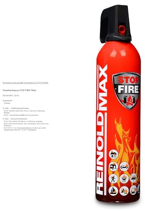 XENOTEC PREMIUM Feuerlöschspray – 12er Set - 750ml – Stopfire – Autofeuerlöscher – REINOLDMAX – wiederverwendbar – geeignet für Fettbrände – 12 x 750g