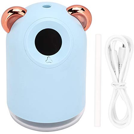220ml Mini Humidifier, Humidifier, Desktop Humidifier USB to Eliminate Dry Skin and Eyes to Soothe Fatigue Cute Household Air Atomizer Blue with Light