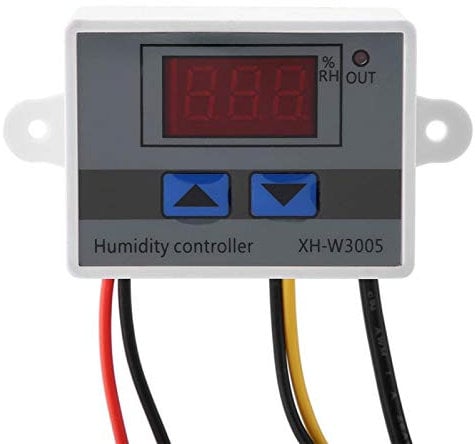 Oumefar 1Pcs XH-W3005 Interruttore Igrometro Digitale a LED con Regolatore di umidità con Sensore di umidità, Uscita Diretta 0~99% RH Programmabile(220V)