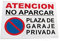 akrocard - Cartel Resistente PVC 29x19 ATENCION - Señaletica de prohibicion- señal disuasorio placa advertencia (PLAZA DE GARAJE PRIVADA)