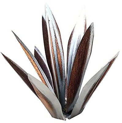 Aosbset Rustikale Tequila-Skulptur, Agaven-Pflanzen-Metallgarten-Ornament, perfekt für Gartenrasen-Ornamente, Gartenfiguren für den Innenhof im Freien