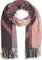 styleBREAKER Damen Web Schal mit Geometrischem Muster und Fransen, warme Winter Stola mehrfarbig 01017150, Farbe:Altrose-Grau-Braun
