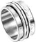 JewelryWe Schmuck Fidget Angst Ring Damen Retro Mond Sterne Edelstahl Drehbarer Anti Stress Band Bandring mit Gravur, Silber Größe 52