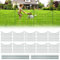 Ansobea Clôture d'étang avec 10 éléments de clôture et 12 poteaux de fixation en métal, clôture décorative pour le jardin, clôture pour chien, arche inférieure