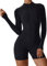 SEAUR Jumpsuit Yoga Damen One Piece Bodycon Sportanzug Einteiler Ganzkörperanzug Trainingsanzug