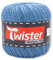 Frida's Wollhaus Twister 100 g Häkelgarn 100 Baumwolle mercerisiert gekämmt gasiert 18 Farben (52 | Bleu)