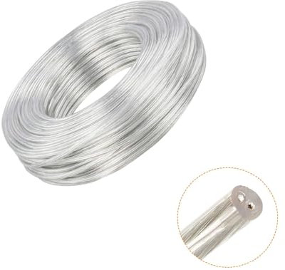 parallelower 10 metri Cavo Elettrico 2 Conduttori Piatto PVC Flessibile Cavo Elettrico Trasparente Diametro 3,6 mm per catene Luci Decorative Lampade da Parete a LED Luce Natalizia