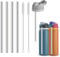 COCGVEL Lot de 4 pailles en acier inoxydable réutilisables compatibles avec les bouteilles d'eau Owala de 710 ml et 946 ml, avec 2 brosses de nettoyage