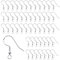 50Pcs 925 Silver Earring Hooks, Hypoallergenic Fish Hook Earring Wires, Jewellery Findings for Jewellery Making DIY