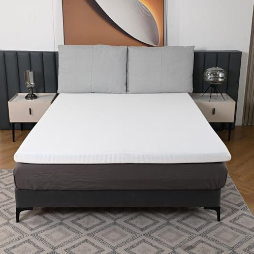 Topper 140x200 - Wendematratze Bezug H2&H3-90 Nächte Probeschlafen - Gel-Topper Matratzenauflage mit Memory-Schaum, Öko-Tex Zertifiziert