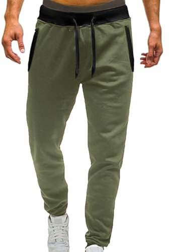 Jogginghose Herren Jogginghose Herren Baggy Herren Chino Hose Jogginghose Herren Lang Jogginghose Herren Chino Cargo Hose Herren Rote Hose Herren Graue Jogginghose Herren Tracksuit(Armeegrün,M)