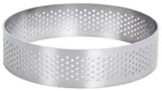 PPQIRU Cercle A Patisserie Moule à Tarte en Acier Inoxydable, Anneau de tartelette, gâteau, Mousse, Biscuits, pâtisserie, Cercle de Coupe, Anneau de Tarte perforé(7cm Round)