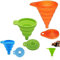 Set of 3 Foldable Funnels - Soft Silicone Gel Funnel Collapsible Funnel Cooking Kitchen Accessories Gadgets