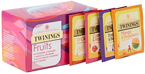 Twinings Fruit Selection, Mixed Set of 80 Tea Bags (Multipack of 4 x 20 Tea Bags)