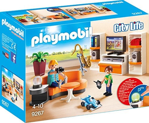 PLAYMOBIL City Life 9267 Salón, con Efectos de Luz, A partir de 4 años