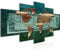 Runa Art - Bilder Weltkarte 200 x 100 cm 5 Teilig XXL Wanddekoration Design Grün 106751b