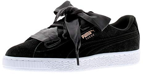 PUMA Femmes Suede Heart VR Formateurs Baskets De Sport, Noir/Rose Or/Icelandic, 37