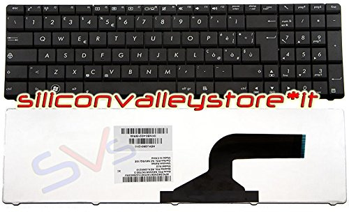 Siliconvalleystore Tastiera Italiana per Notebook Nero Compatibile con ASUS K73E, K73S, N50, N50V, N53