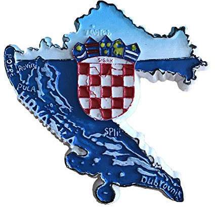 Kühlschrankmagnet Kroatien, 3D-Karte, Reiseaufkleber, Souvenirs, Dekoration für Zuhause und Küche, Kroatien, Kühlschrankmagnet aus China