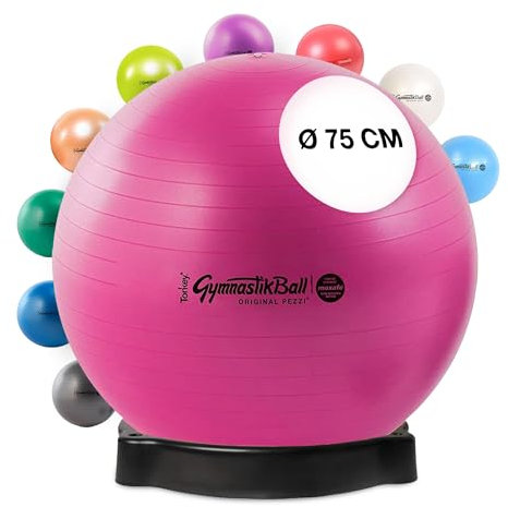 PEZZI Original Pezziball MAXAFE 75 cm m. Ballschale rubinrot Sitzball